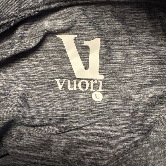 Vuori Ease Performance 1/2 Zip Pullover Stretch Mens L Grey - Picture 9 of 9